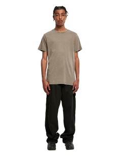 B-BY190-Acid Washed Round Neck Tee 2